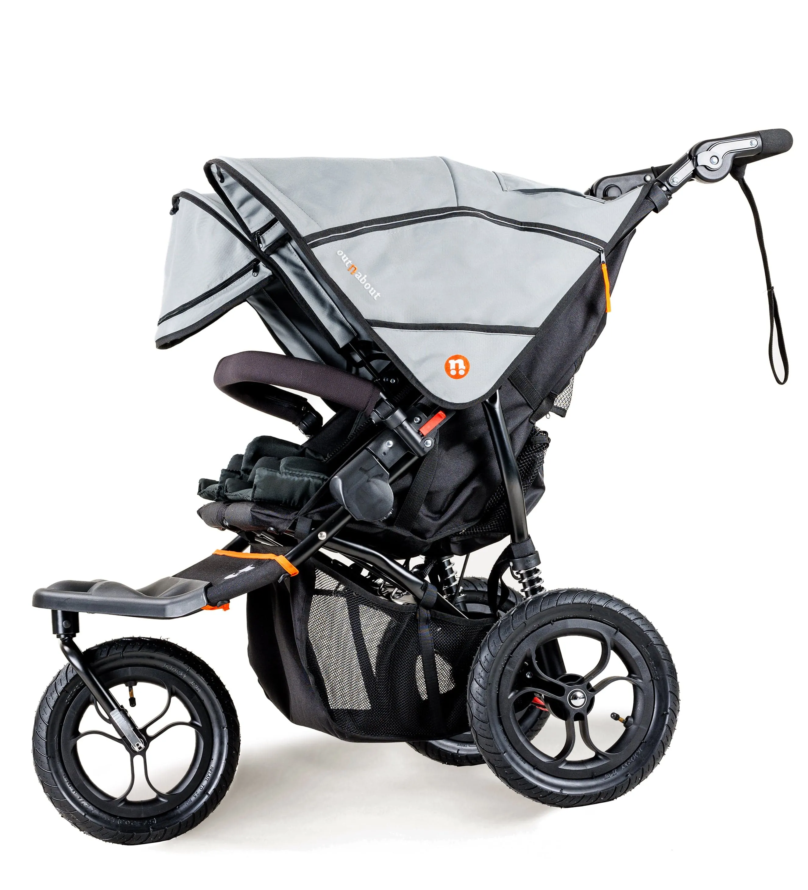 Out n About Nipper Double Twin Starter Bundle in Rock Salt Grey