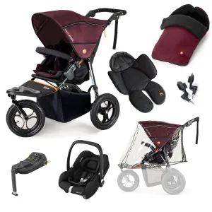 Out n About Nipper Single Maxi-Cosi Comfort Bundle in Brambleberry Red