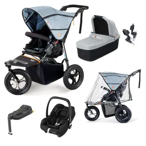 Out n About Nipper Single Maxi-Cosi Starter Bundle in Rock Salt Grey