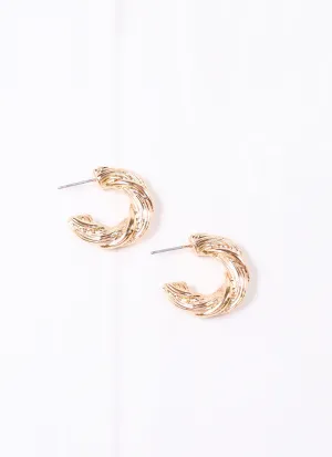 Peeples Twisted Hoop Earring GOLD