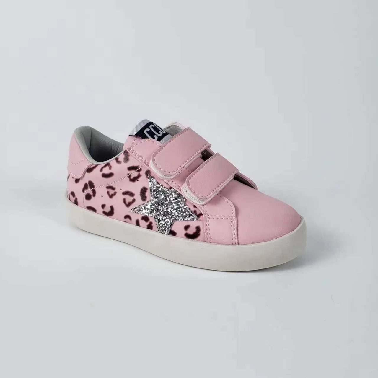 Pink Leopard Star Sneakers