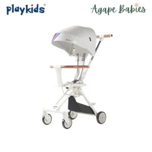 PlayKid Easi 2 Way Baby Cabin Stroller Rider/Walker - White Rainbow