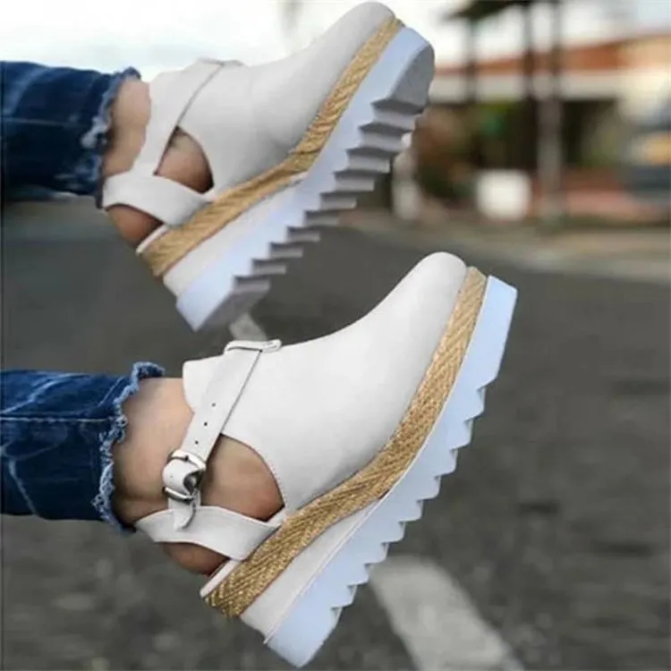 Plus size wedge sandals