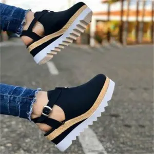 Plus size wedge sandals