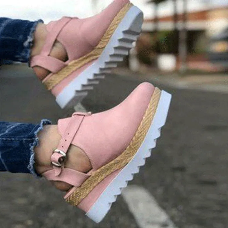 Plus size wedge sandals