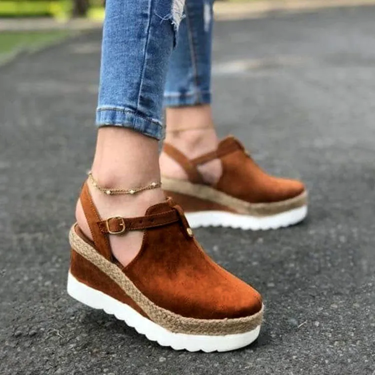 Plus size wedge sandals