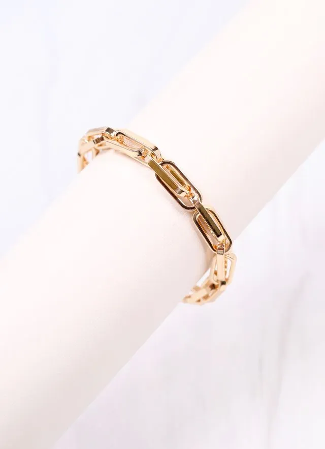 Rabson Link Stretch Bracelet Gold