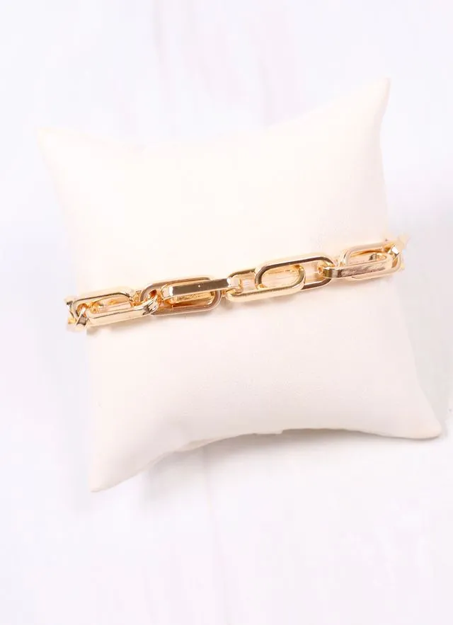 Rabson Link Stretch Bracelet Gold