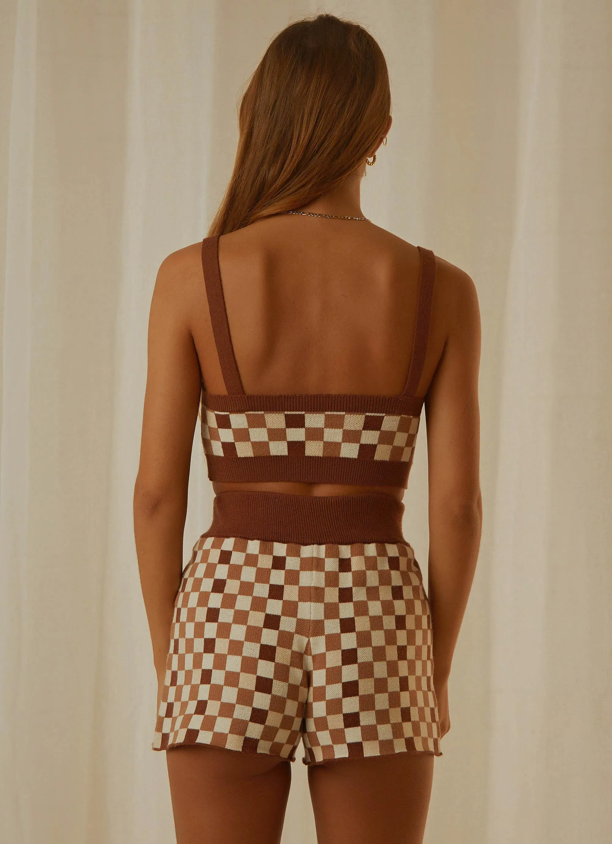 Remix It Knit Crop - Choc Check