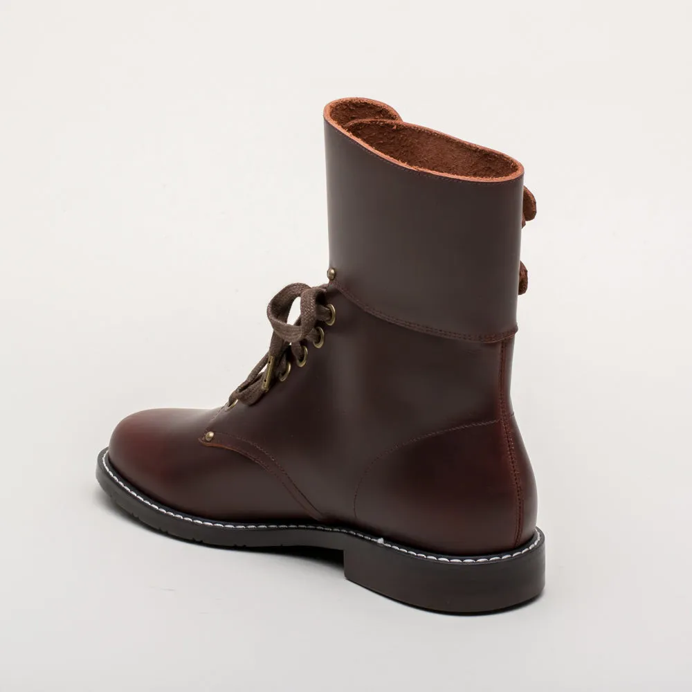 Rosie Vintage Double-Buckle Boots (Brown)