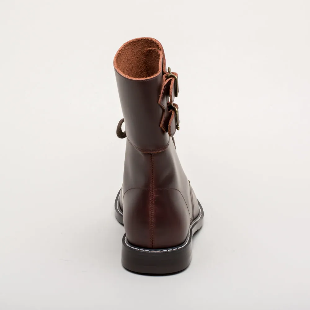 Rosie Vintage Double-Buckle Boots (Brown)