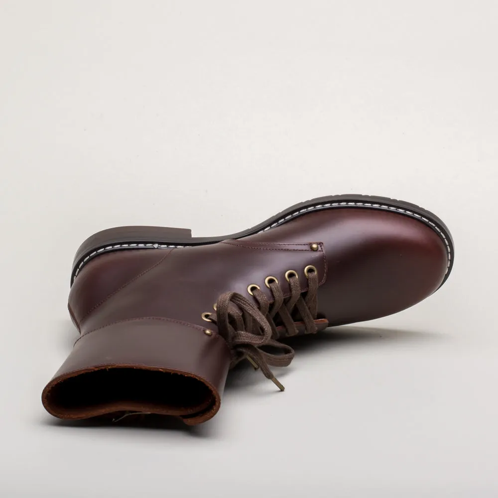Rosie Vintage Double-Buckle Boots (Brown)