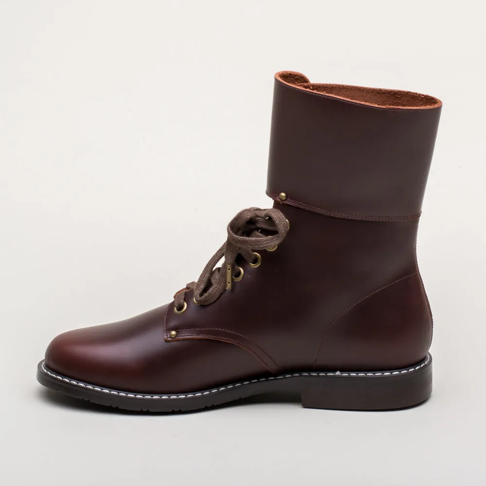 Rosie Vintage Double-Buckle Boots (Brown)