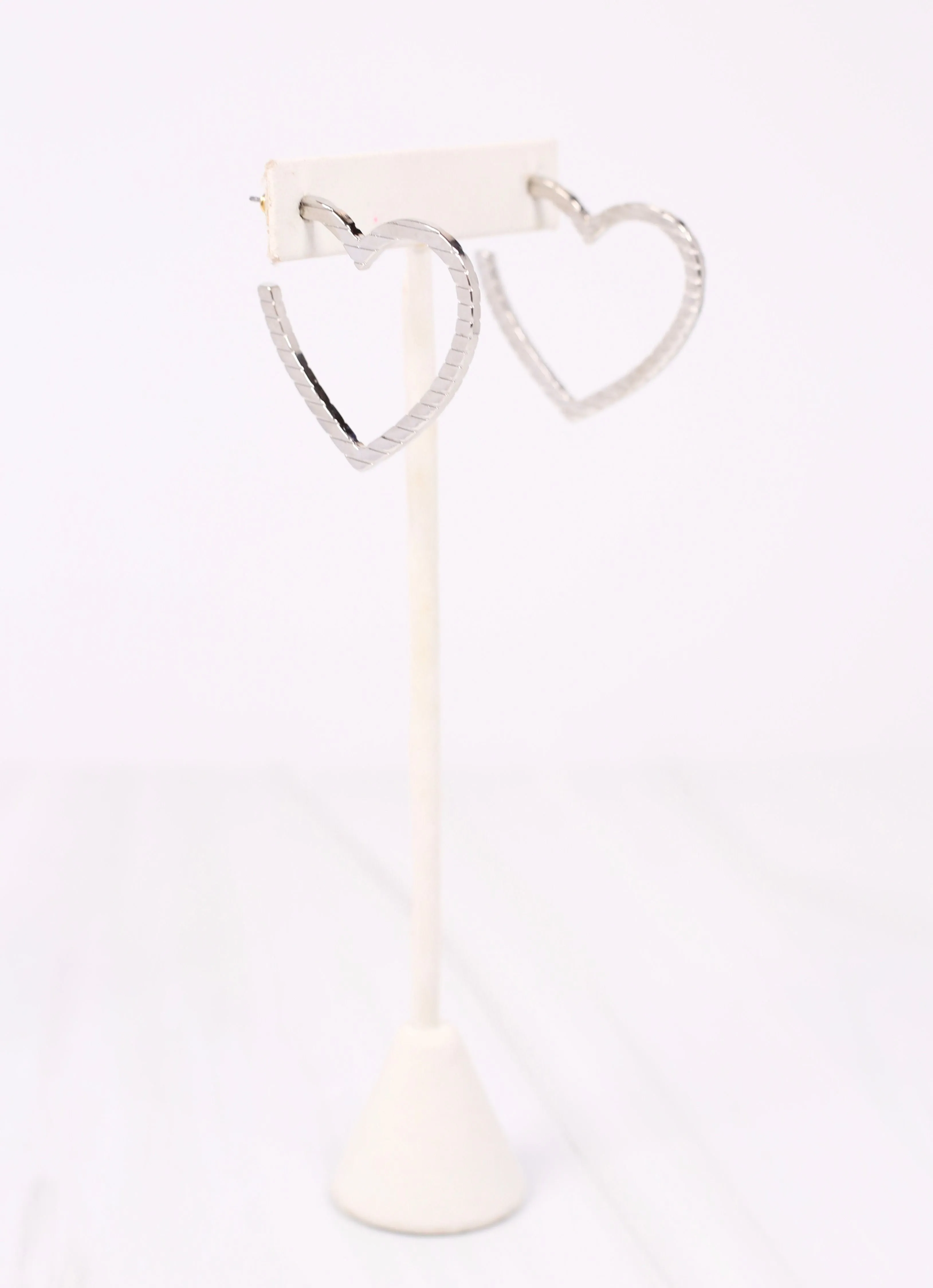 Santos Heart Hoop Earring SILVER