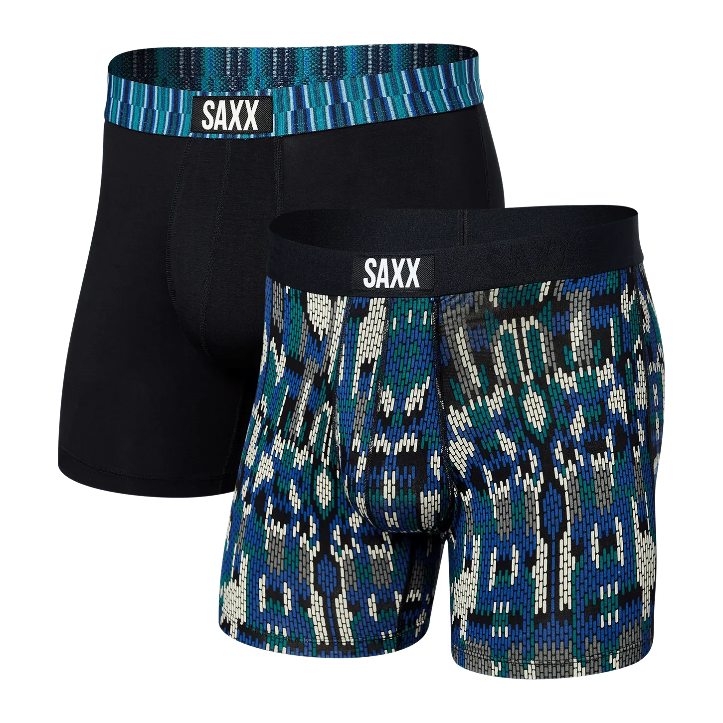 Saxx Vibe Boxers - Modern Fairisle / Midnight Blue (2 Pack)
