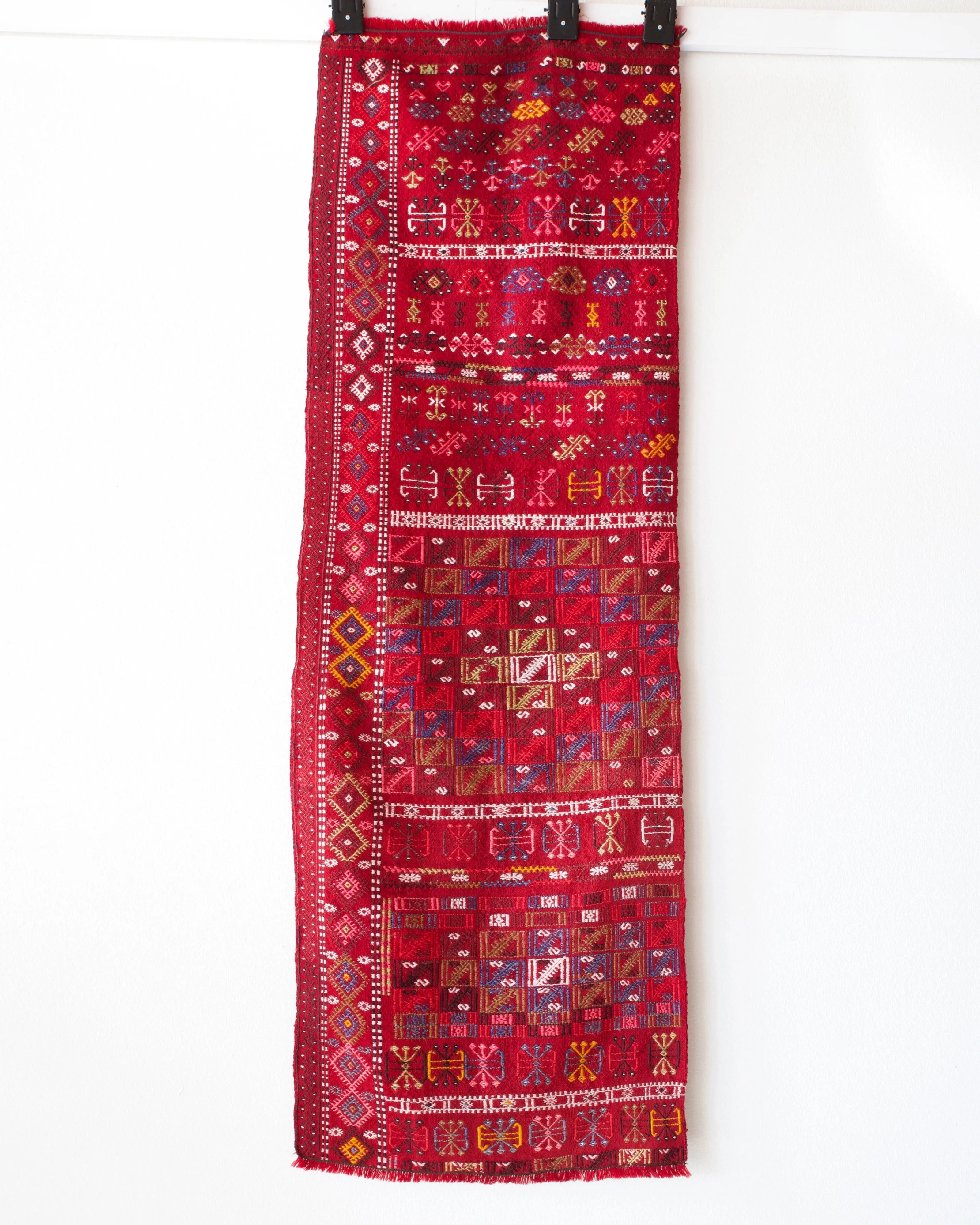 Semi-antique Sivas Cicim Kilim Runner  1'11"x6'