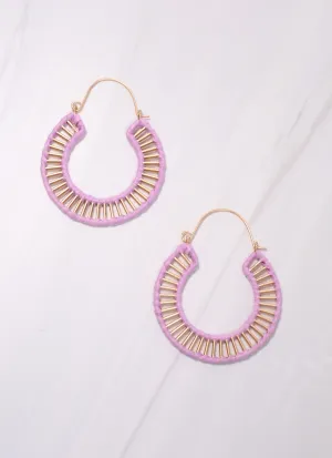 Shelburne Cutout Hoop Earring LAVENDER