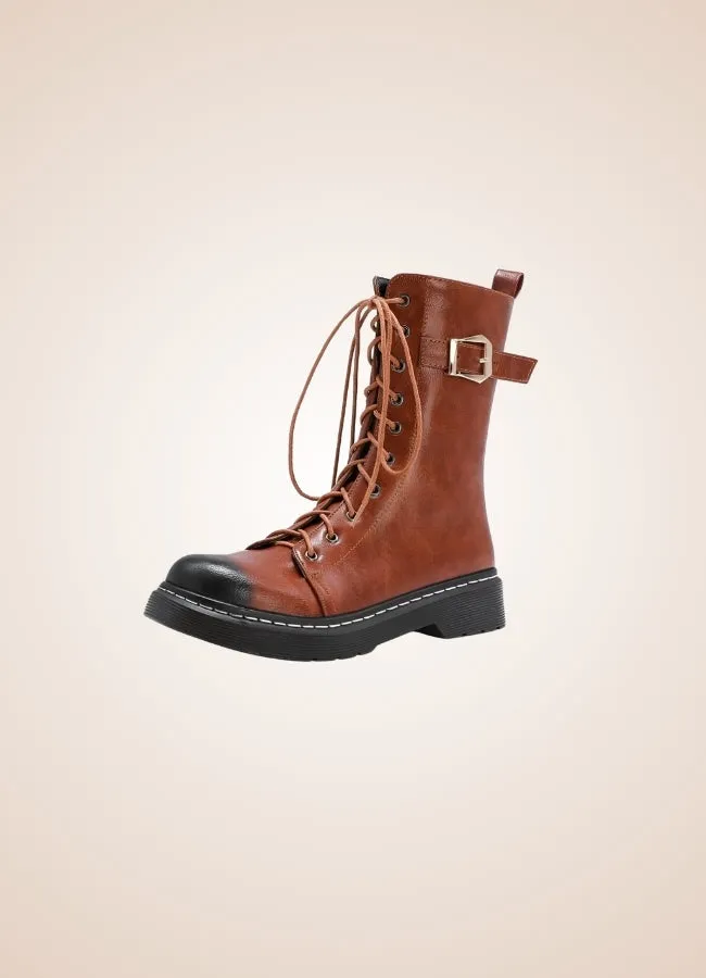 Single Buckle Steampunk Boots