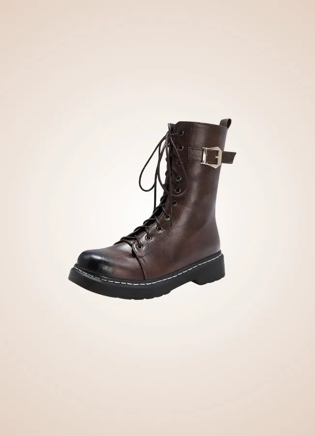 Single Buckle Steampunk Boots