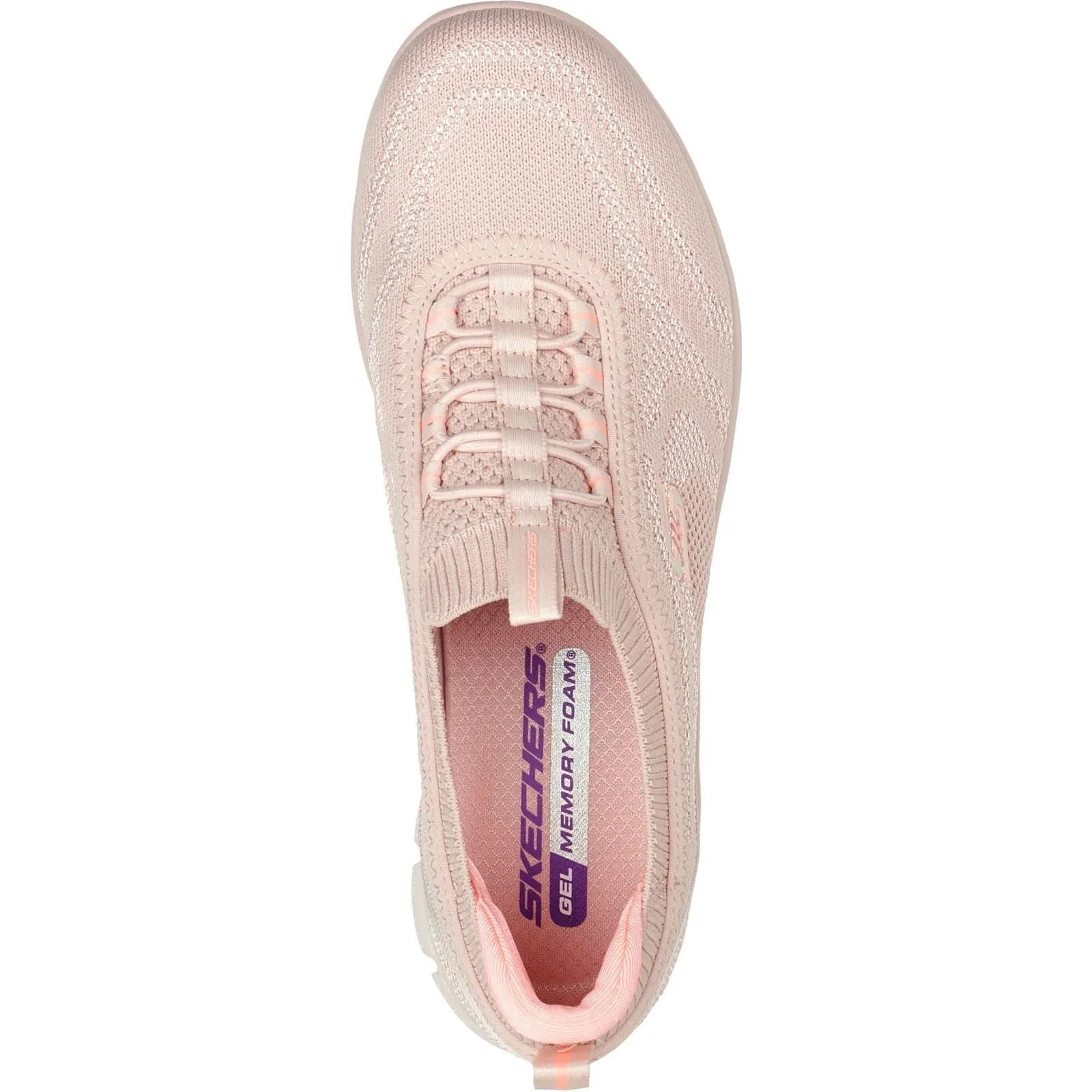 Skechers 104307 Glide Step Flex Good Dream Sneakers für Damen in weiter Passform - Hellrosa