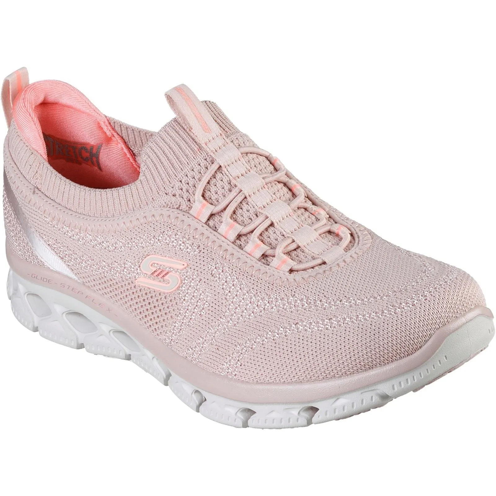 Skechers 104307 Glide Step Flex Good Dream Sneakers für Damen in weiter Passform - Hellrosa
