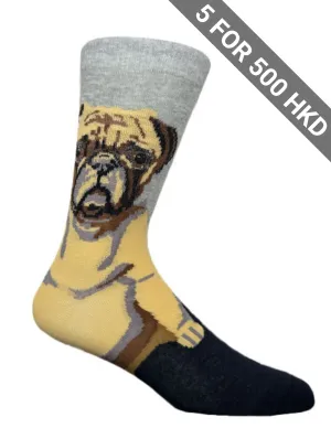 Socks | Pugtastic Toe Warmers | Cotton