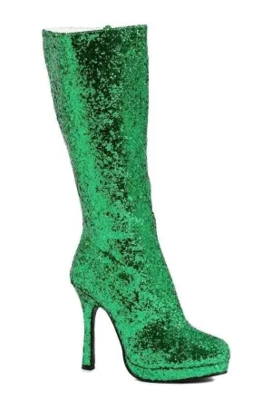 SS-421-ZARA Knee Boot  | Green Glitter