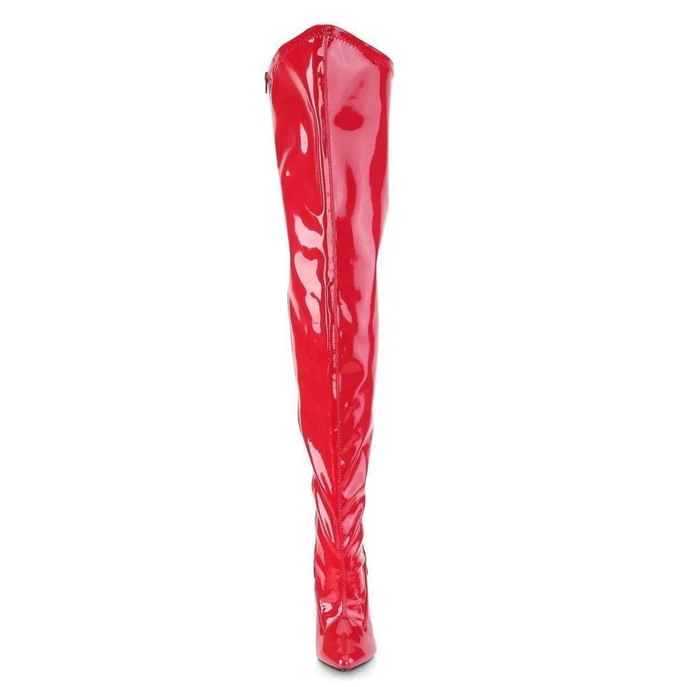 SS-SEDUCE-3000WC Wide Calf Boot | Red Patent