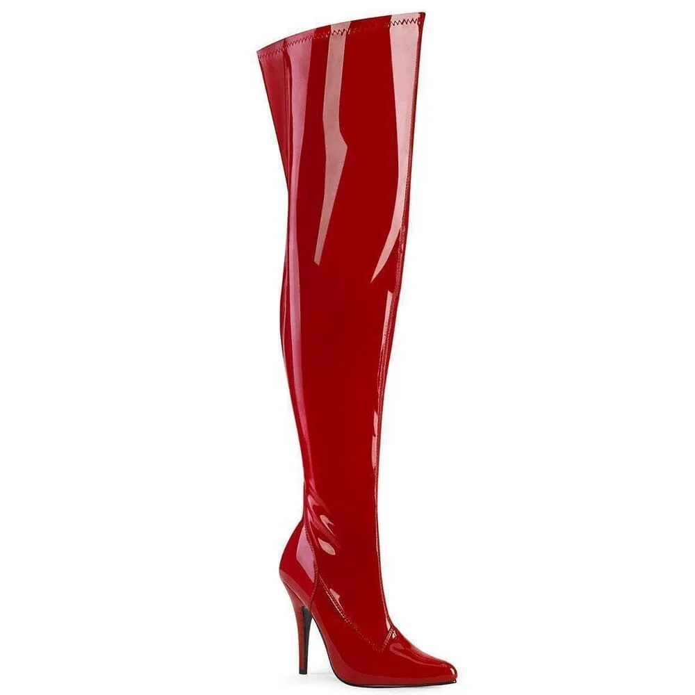 SS-SEDUCE-3000WC Wide Calf Boot | Red Patent
