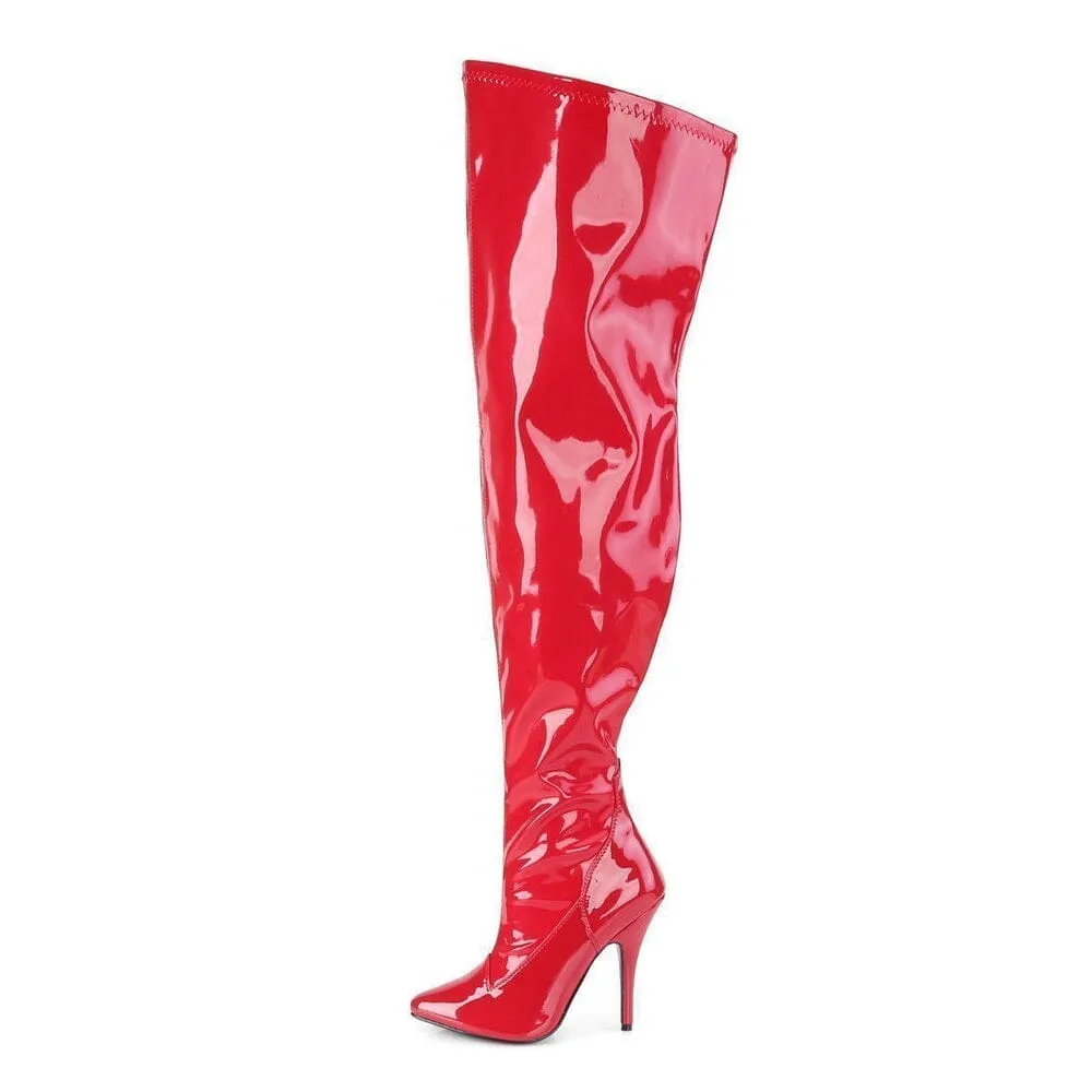 SS-SEDUCE-3000WC Wide Calf Boot | Red Patent