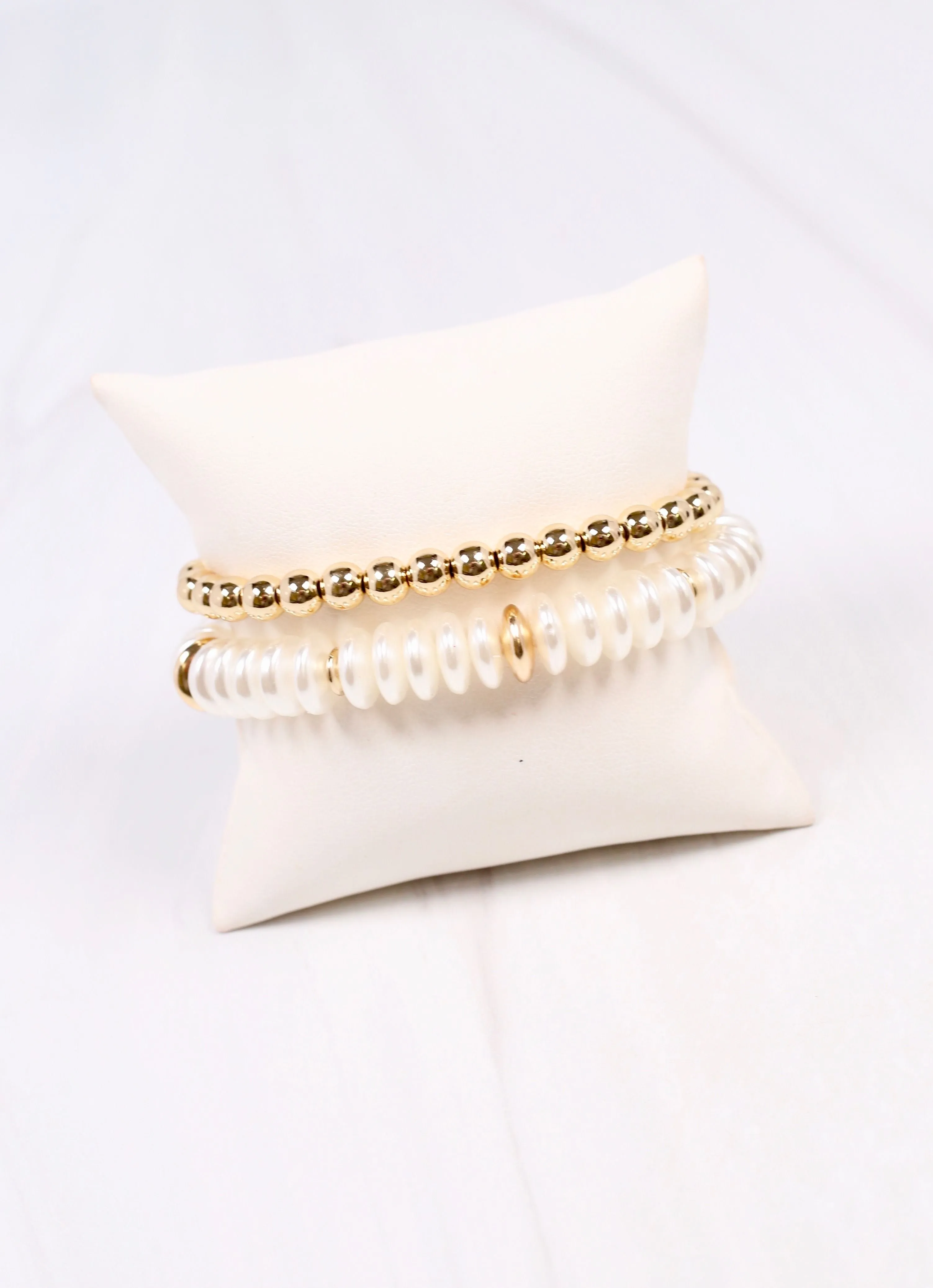Tawni Pearl Bracelet Set GOLD
