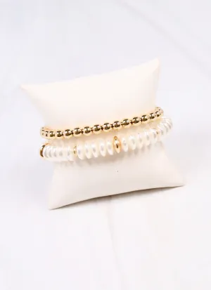 Tawni Pearl Bracelet Set GOLD