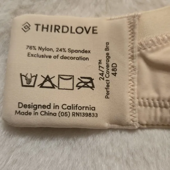 ThirdLove 24/7 Perfect Coverage Bra in Soft Pink Size 48D New With Tag