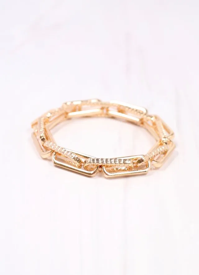 Ursula Stretch Link Bracelet GOLD