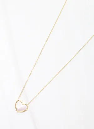 Valarie Heart Necklace Mother of Pearl