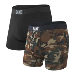 Vibe 2 Pack Boxer Brief - Black/Wood Camo