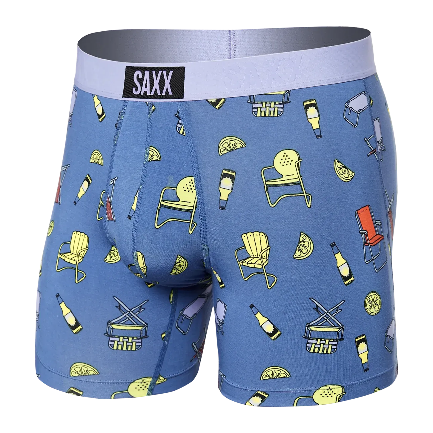 Vibe Boxer Brief - Lawnchairs & Limes/Blue