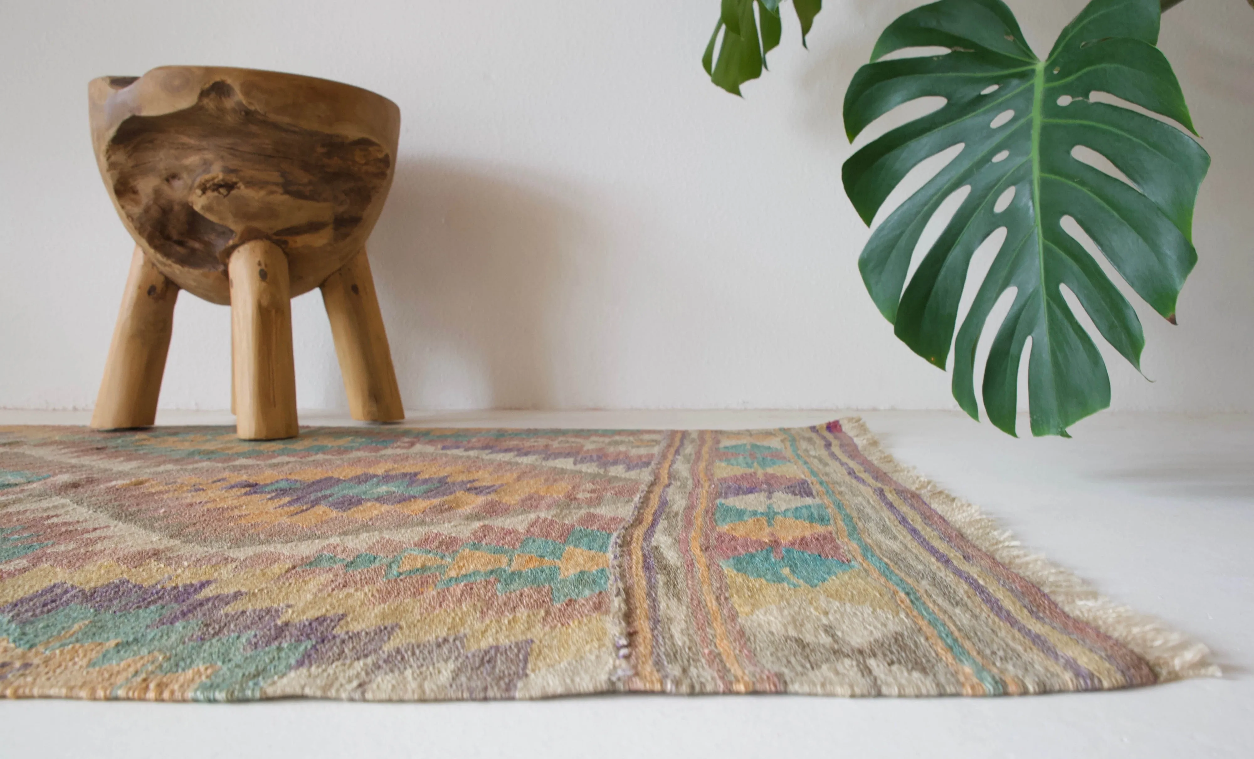 Vintage Mini Turkish Kilim Rug 2'10"x4'6"