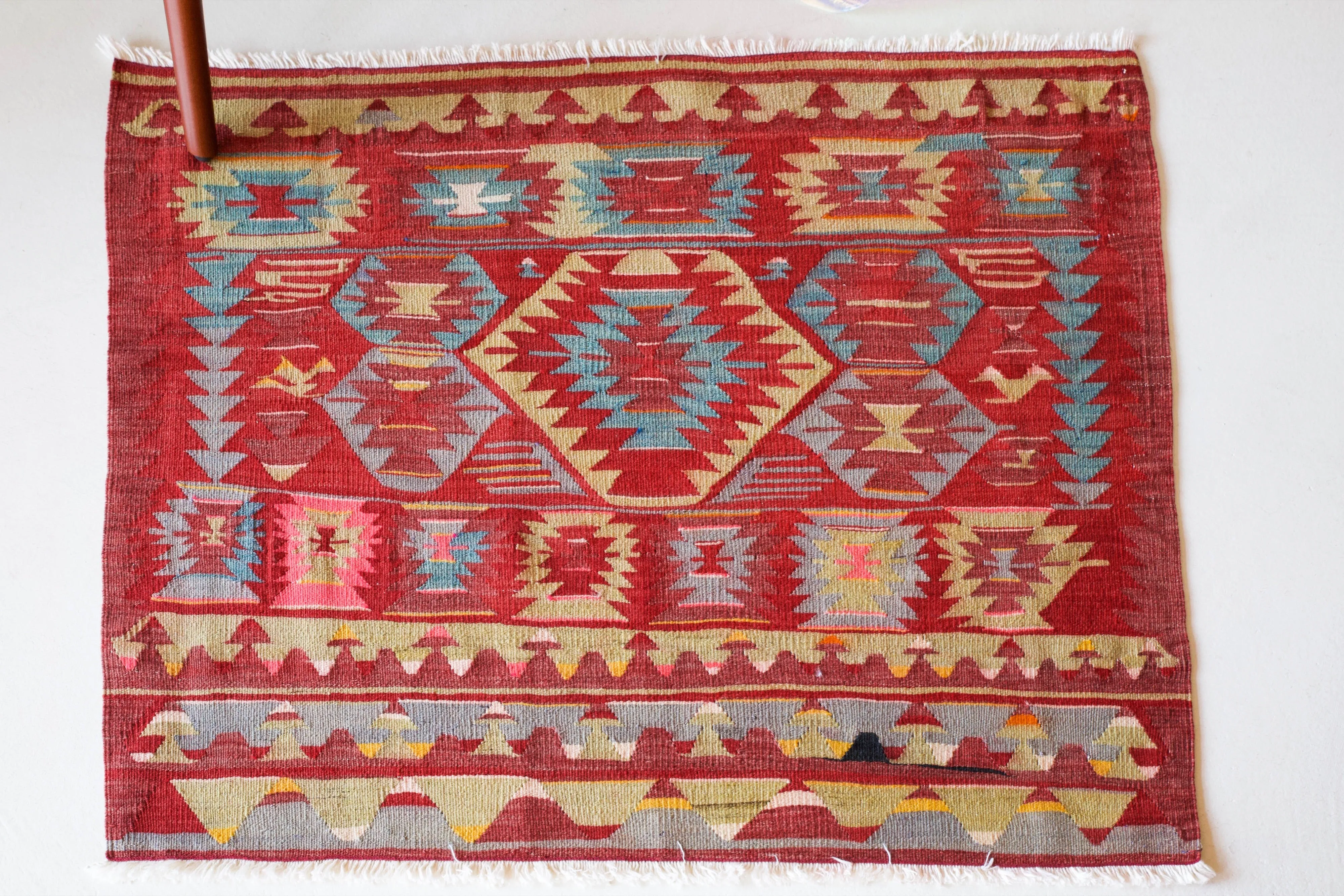 Vintage Mini Turkish Kilim Rug 2'11"x3'6"