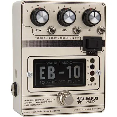 WALRUS AUDIO EB-10 Preamp/EQ/Boost (Cream)