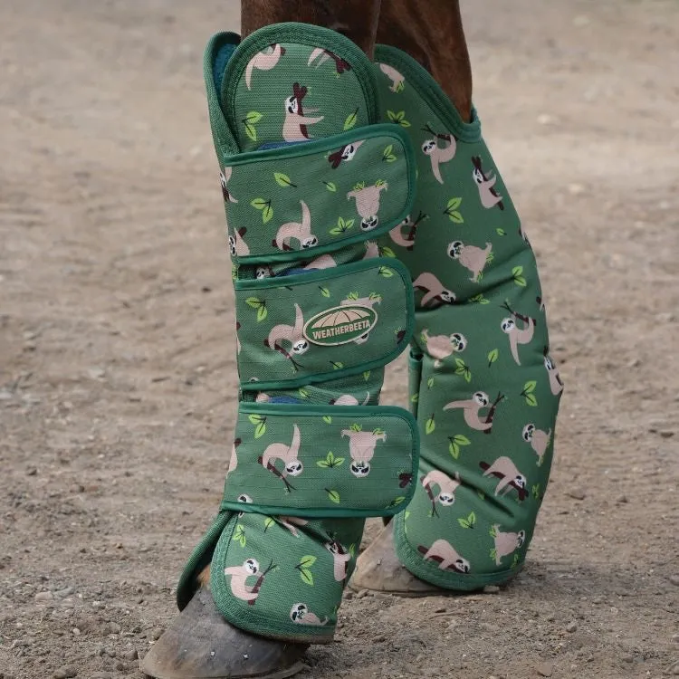 Weatherbeeta Wide Tab Long Travel Boots Sloth Print