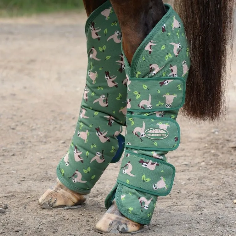 Weatherbeeta Wide Tab Long Travel Boots Sloth Print