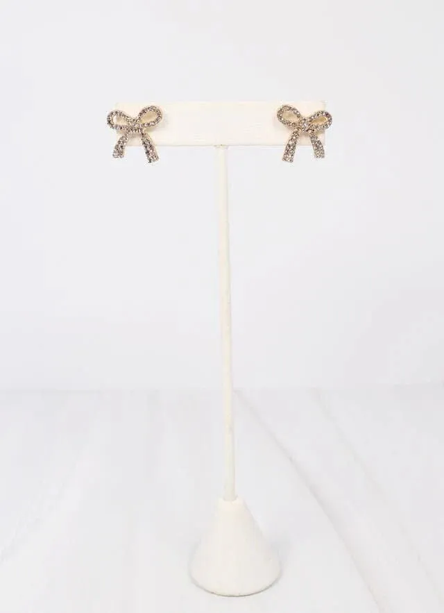 Wendover CZ Bow Earring GOLD