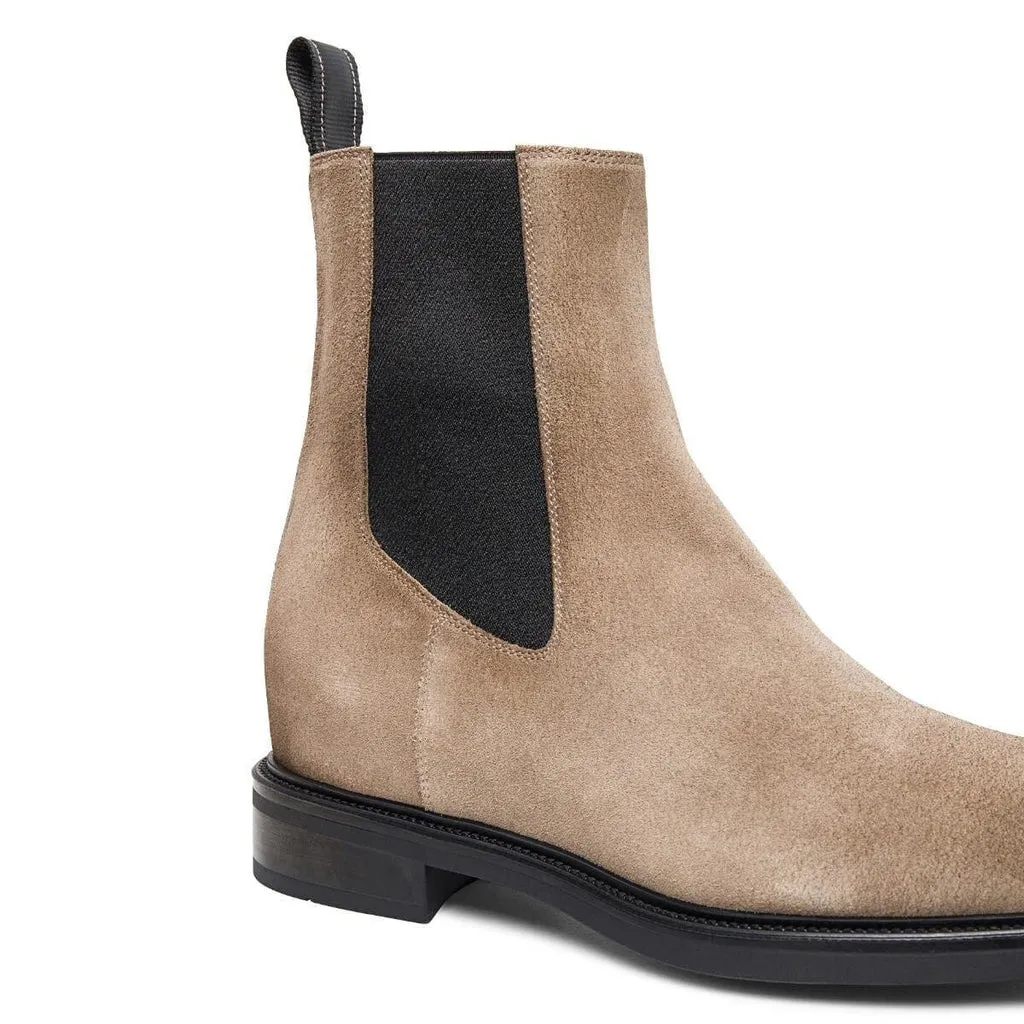 Women's Beatles Ankle Boots in Suede - Taupe