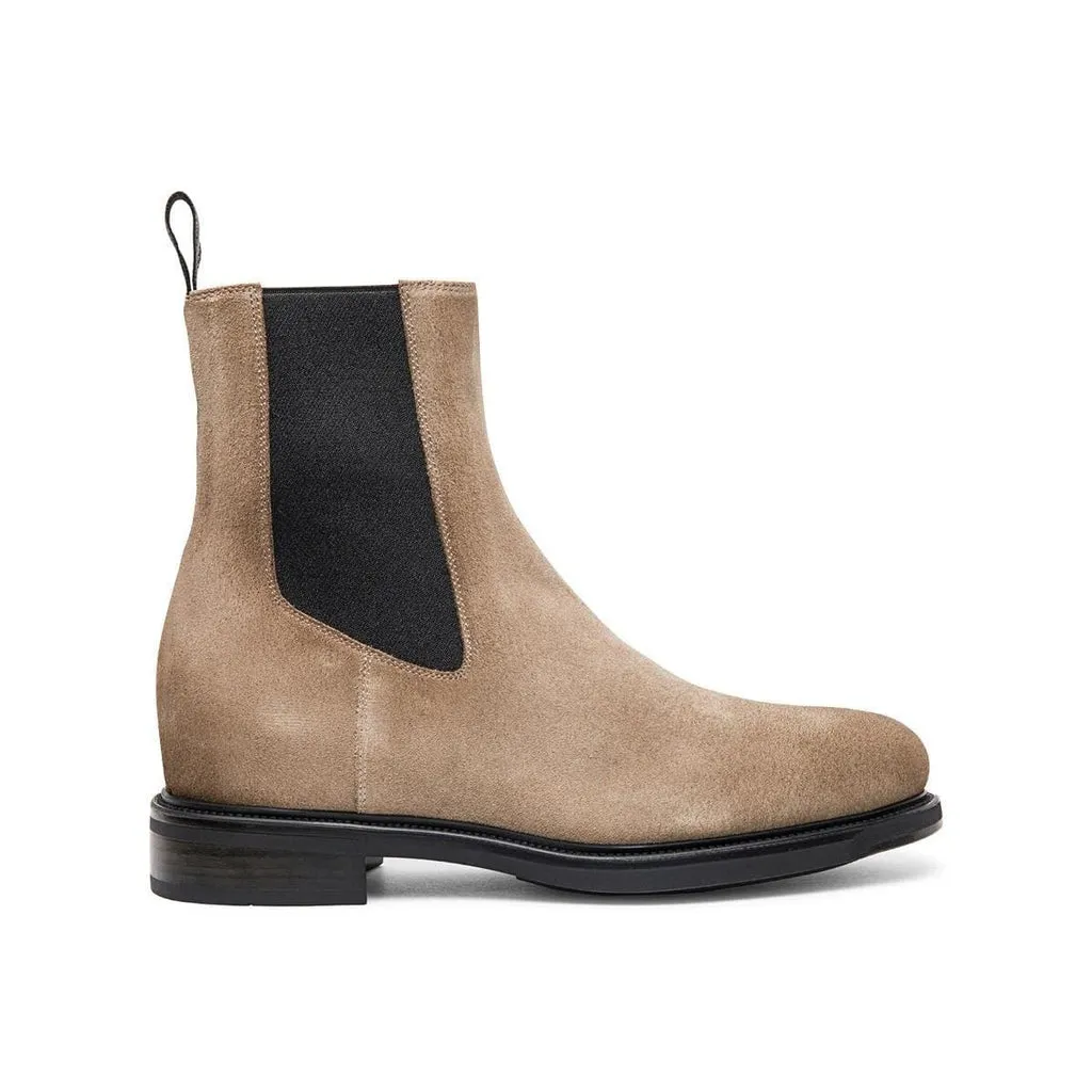 Women's Beatles Ankle Boots in Suede - Taupe