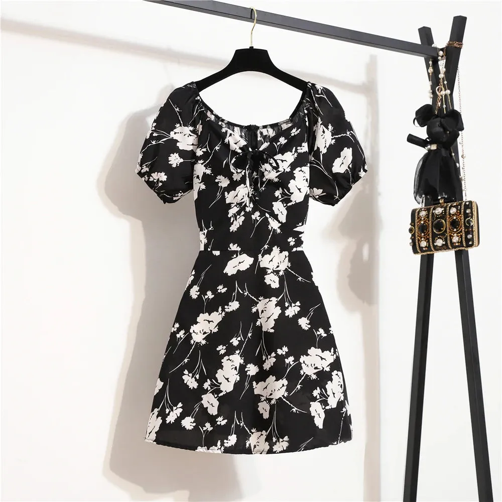 Women’s Mini Floral Chiffon Dress