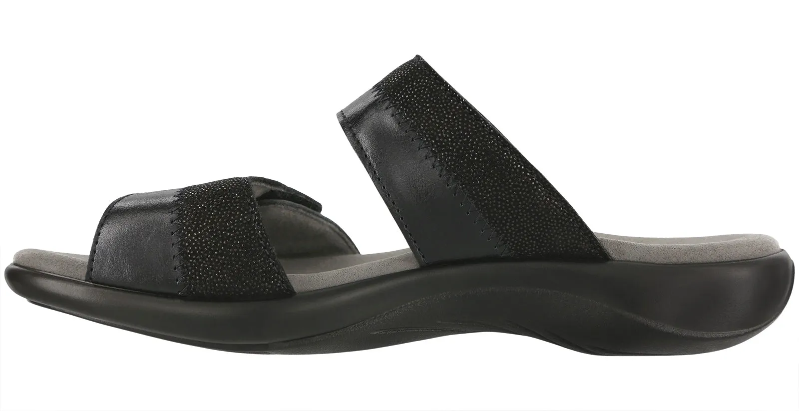 Women's Nudu Slide Leather Sandal in Midnight