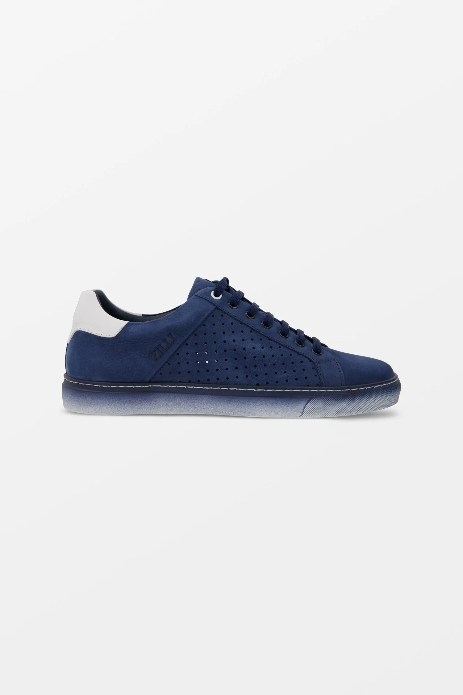 Zilli Blue Soft Nubuck Sneakers